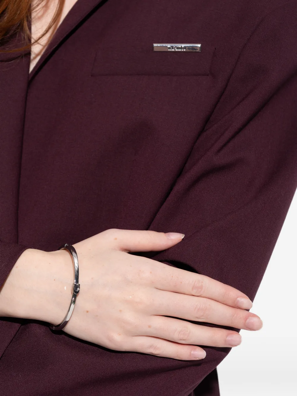 Coach Horseshoe Bangle Bracelet In Metallic