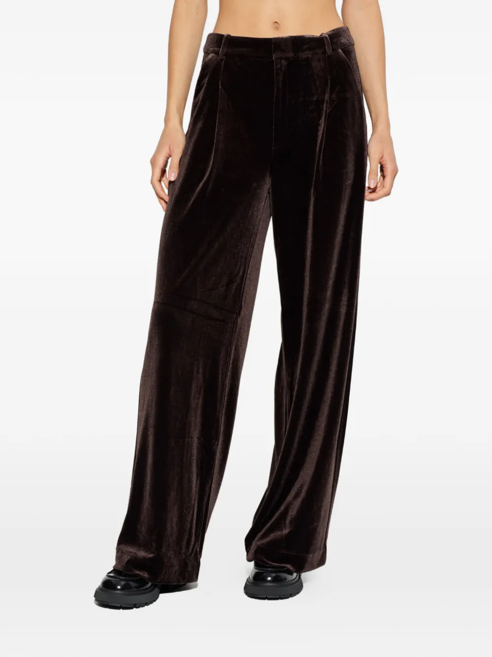 Gestuz Gzvitta Velvet Trousers In Brown