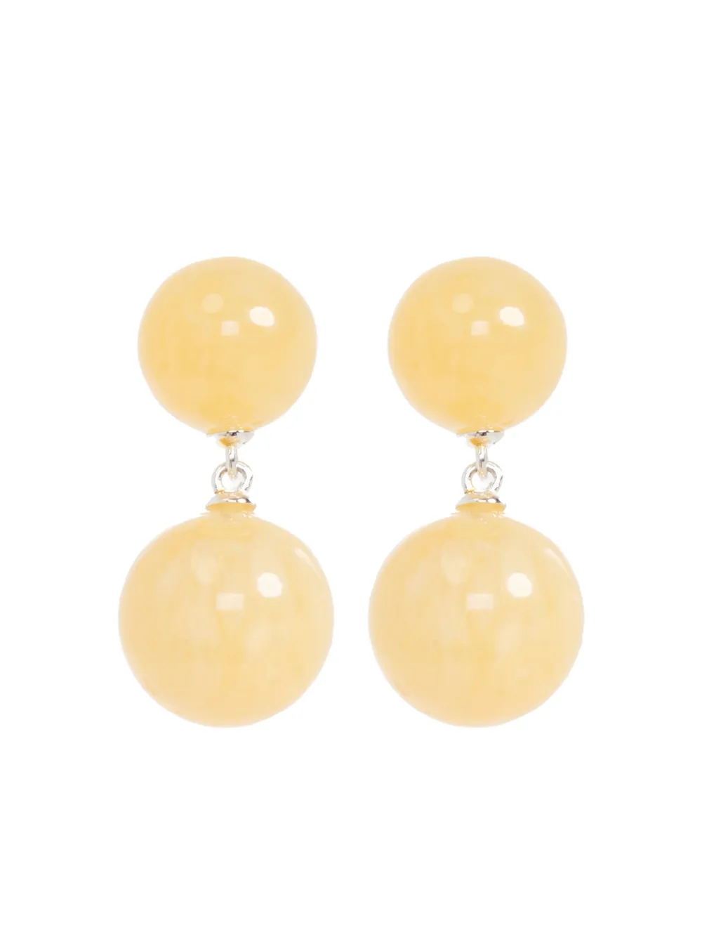 Lie Studio Hannah Double-sphere Earrings In Gold