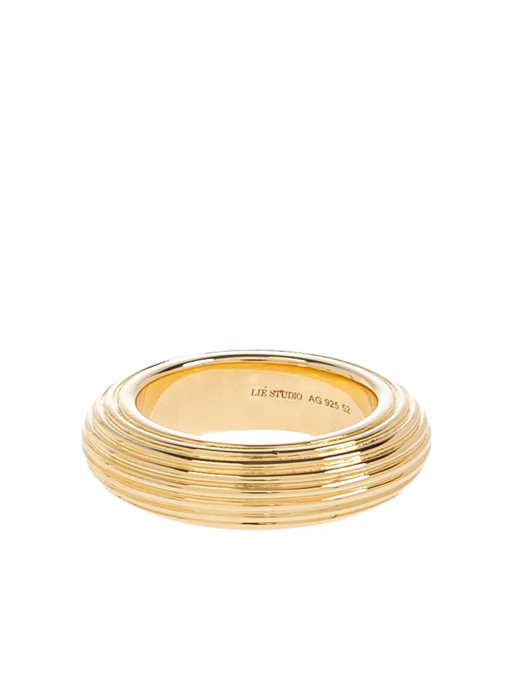 LIE STUDIO Amelia ribbed-design ring | Gold | Image 1