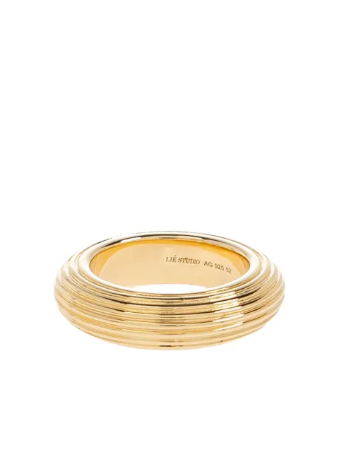LIE STUDIO Amelia ribbed-design ring