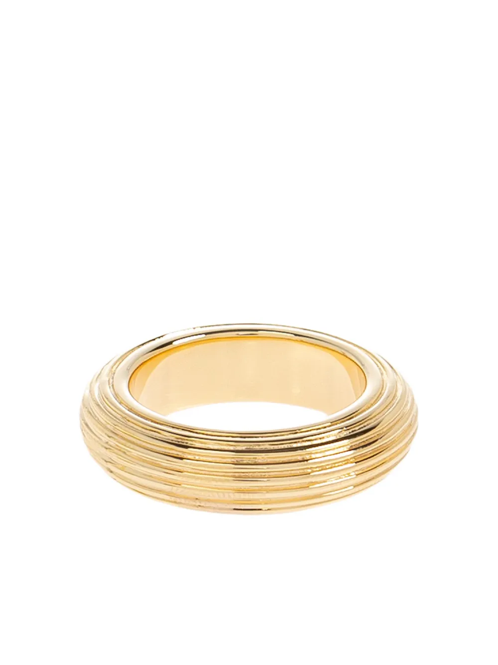 LIE STUDIO Amelia ribbed-design ring - Goud