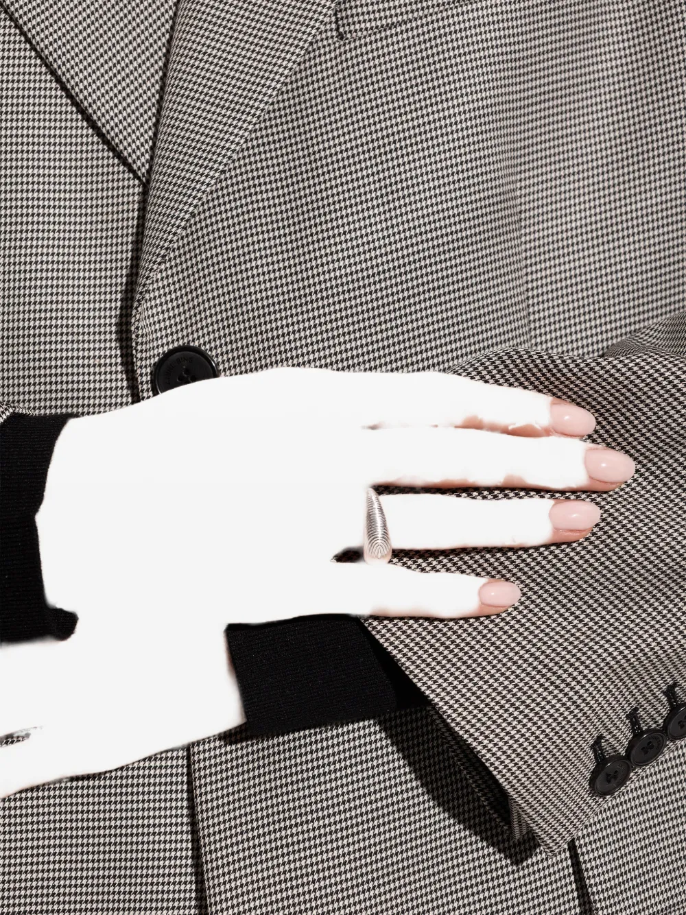 LIE STUDIO Audrey ridged ring - Zilver