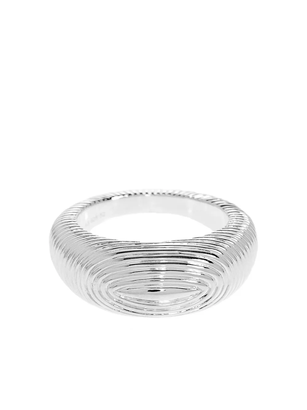 Lie Studio Audrey Ridged Ring In White