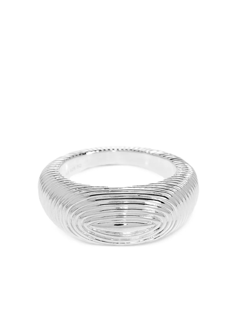 LIE STUDIO Audrey ridged ring - Argento