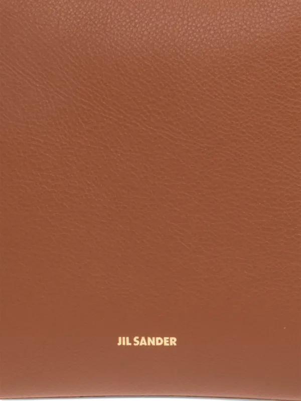 Jil Sander レザーショルダーバッグ | ブラウン | FARFETCH JP