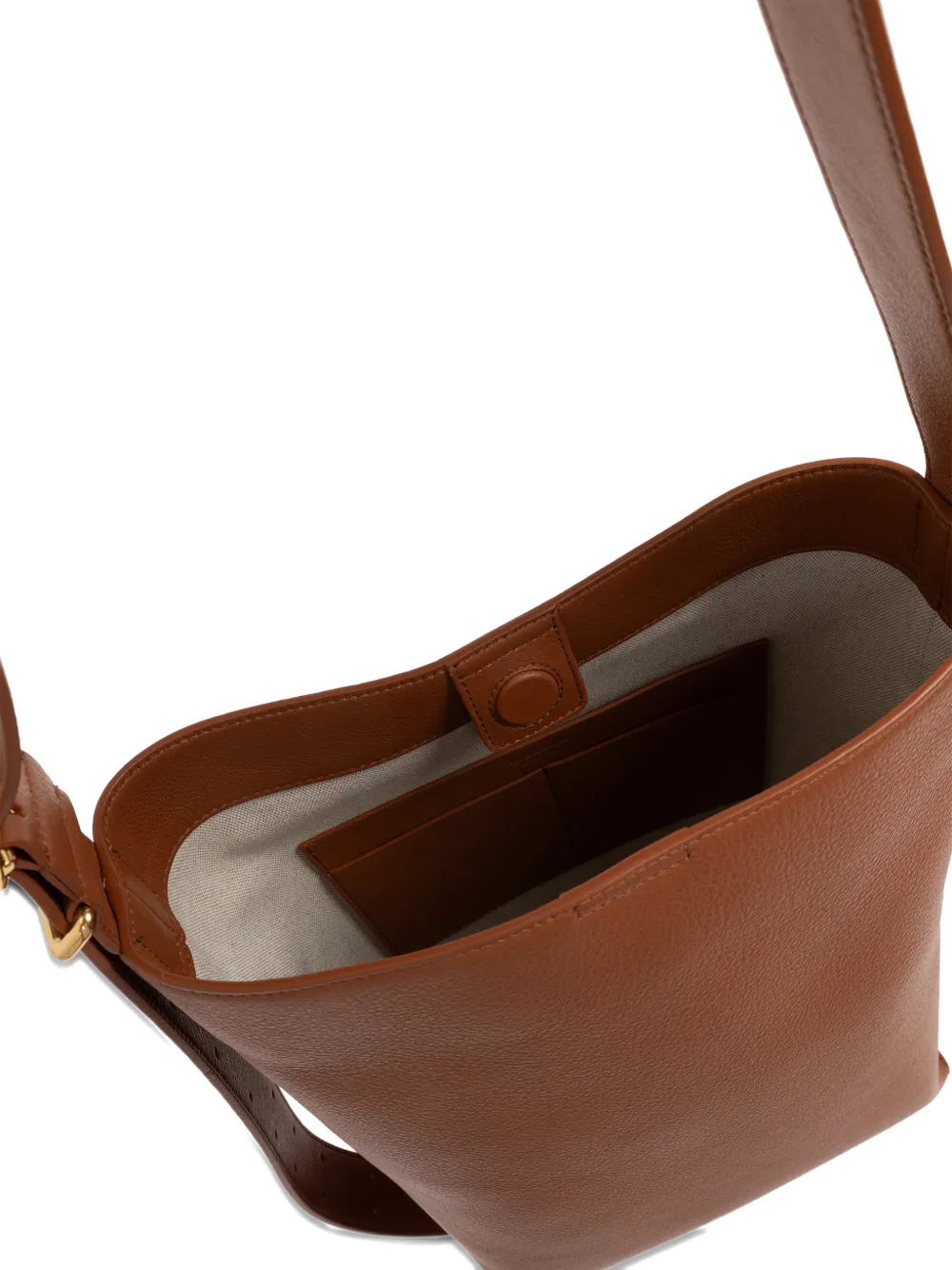 Jil Sander Leren schoudertas Bruin