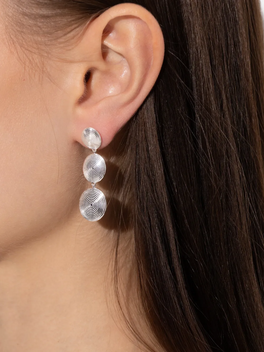 Lie Studio Ruby Tiered Earrings In White