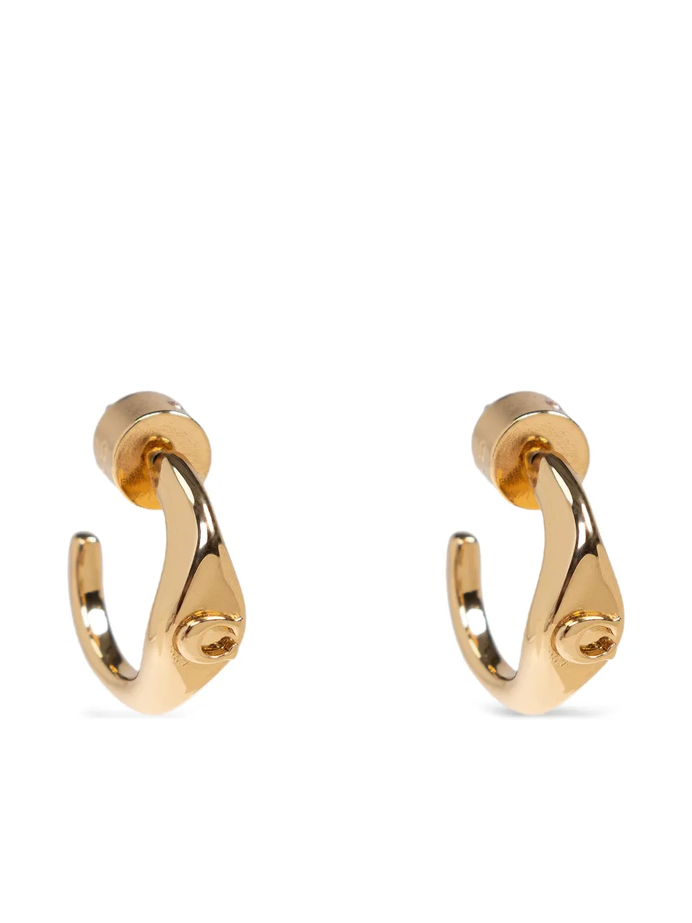 Coach logo detail earrings - Oro
