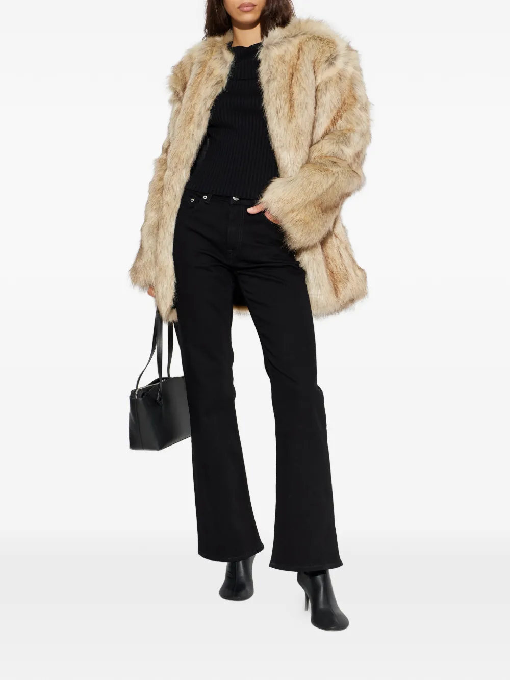Gestuz Gzricca Faux Fur Coat In Neutral