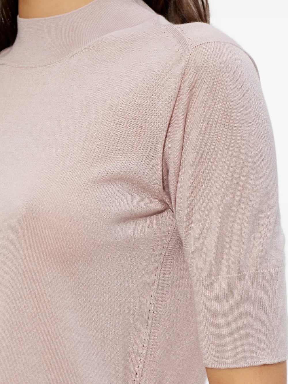 Jil Sander Fine-knit T-shirt In Pink