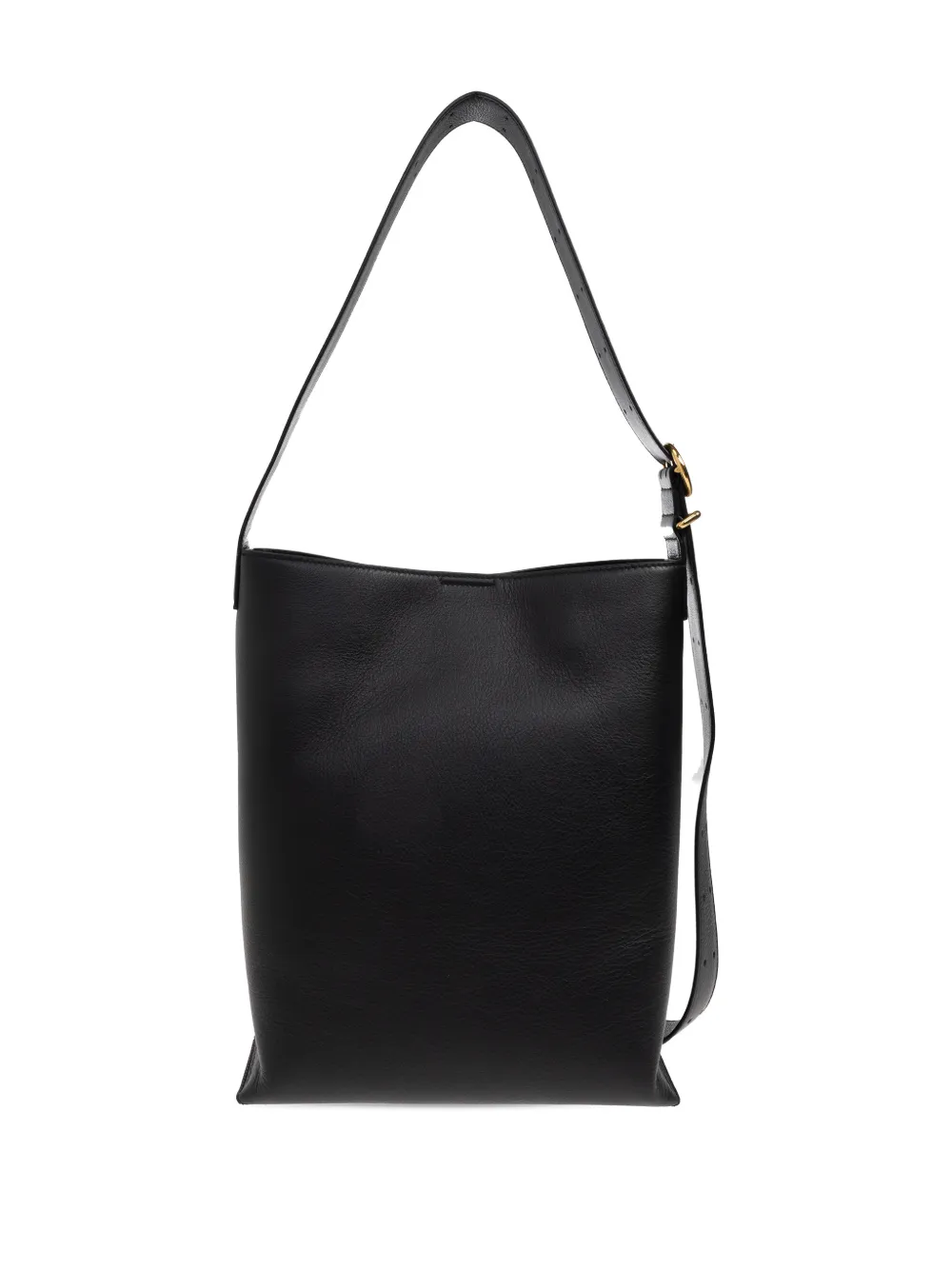  Jil Sander Small Leather Strap Shoulder Bag - Black 
