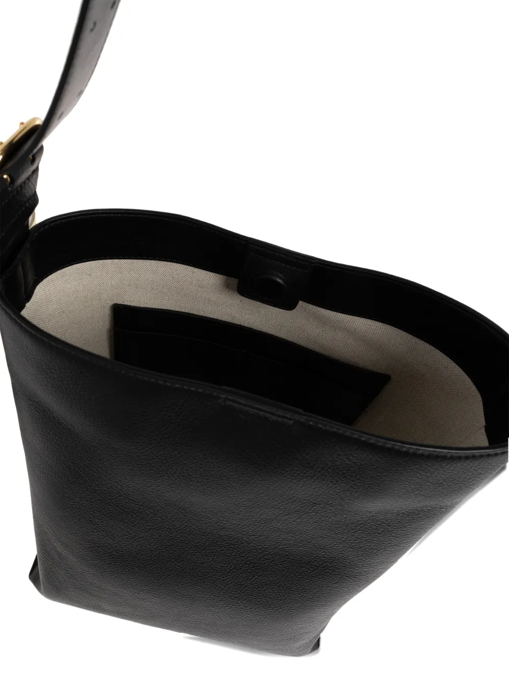 Jil Sander Leren schoudertas Zwart