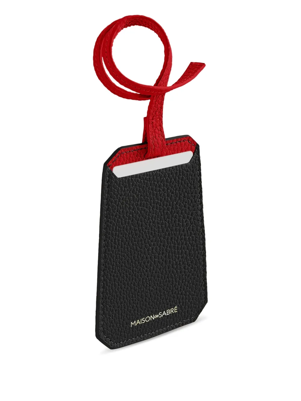 Maison De Sabre Leather Luggage Tag In Black