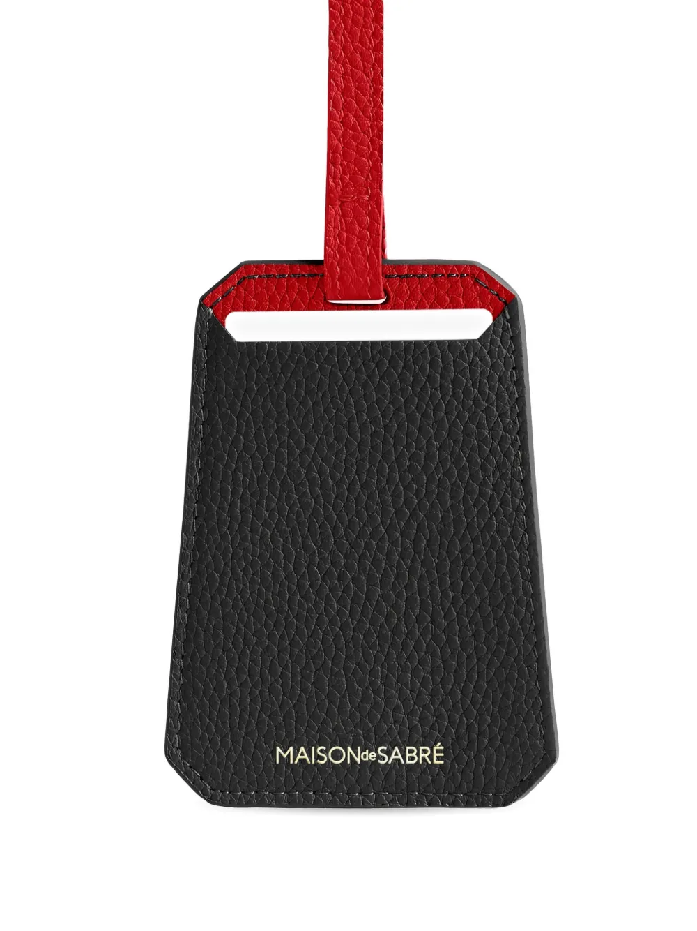 Maison De Sabre Leather Luggage Tag In Black