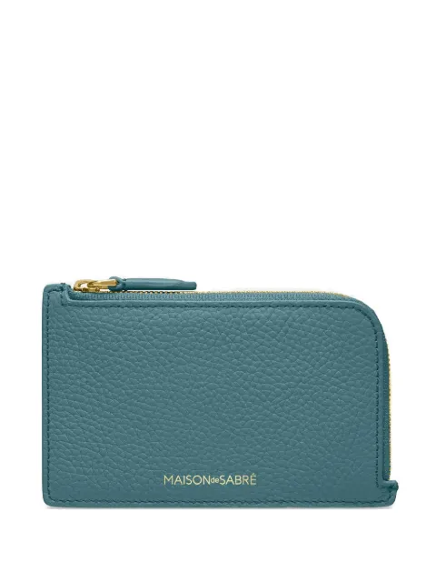 MAISON de SABRÉ pebbled zip card holder