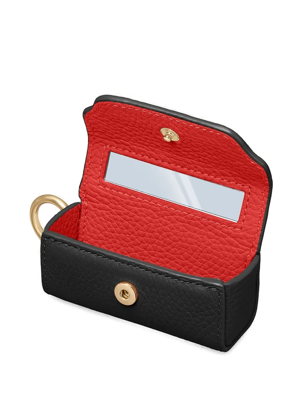 Maison De Sabre Ring Leather Lipstick Charm In Black