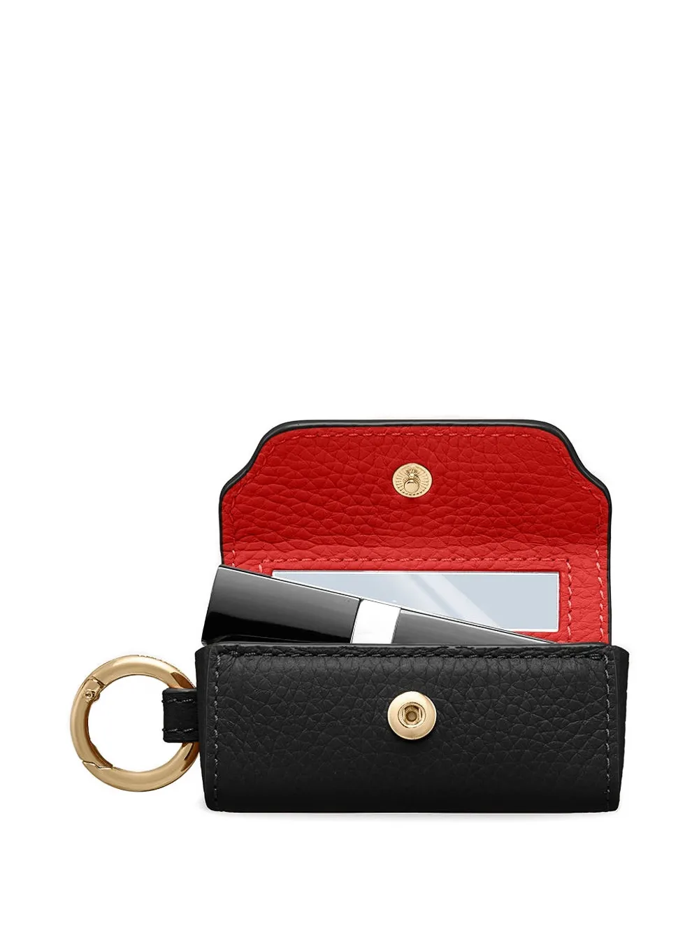 Maison De Sabre Ring Leather Lipstick Charm In Black