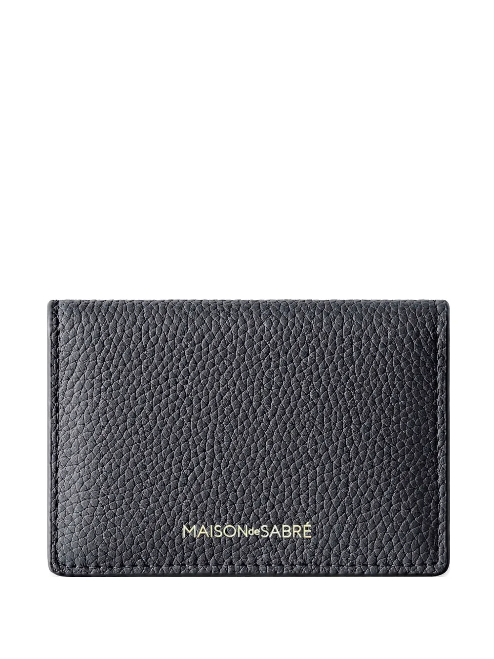 Maison De Sabre Leather Card Case In Gray