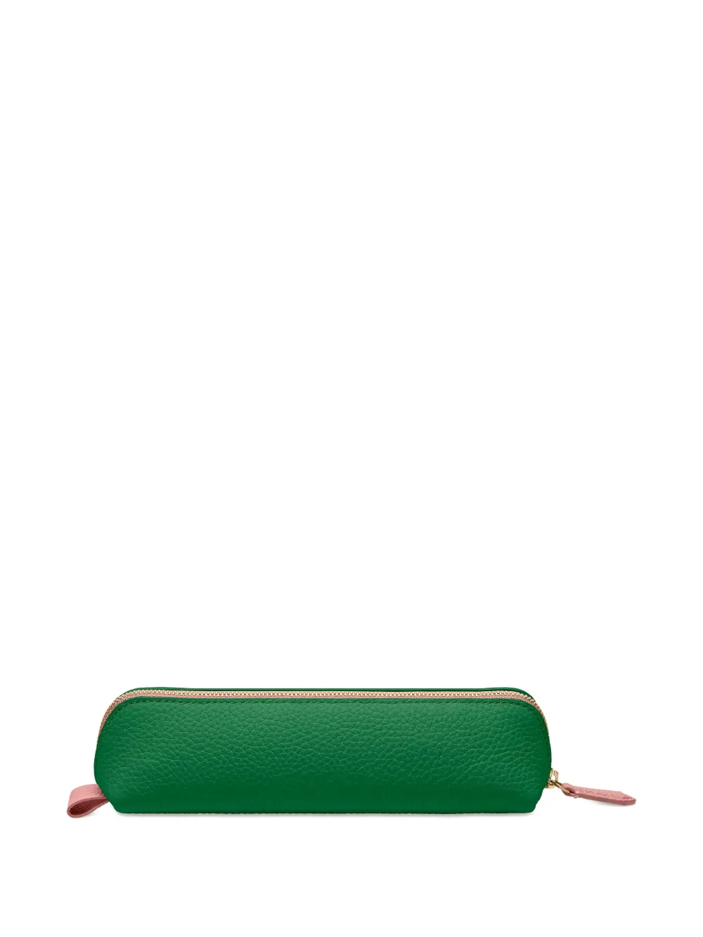 Maison De Sabre Rolled Zip Leather Pencil Case In Green