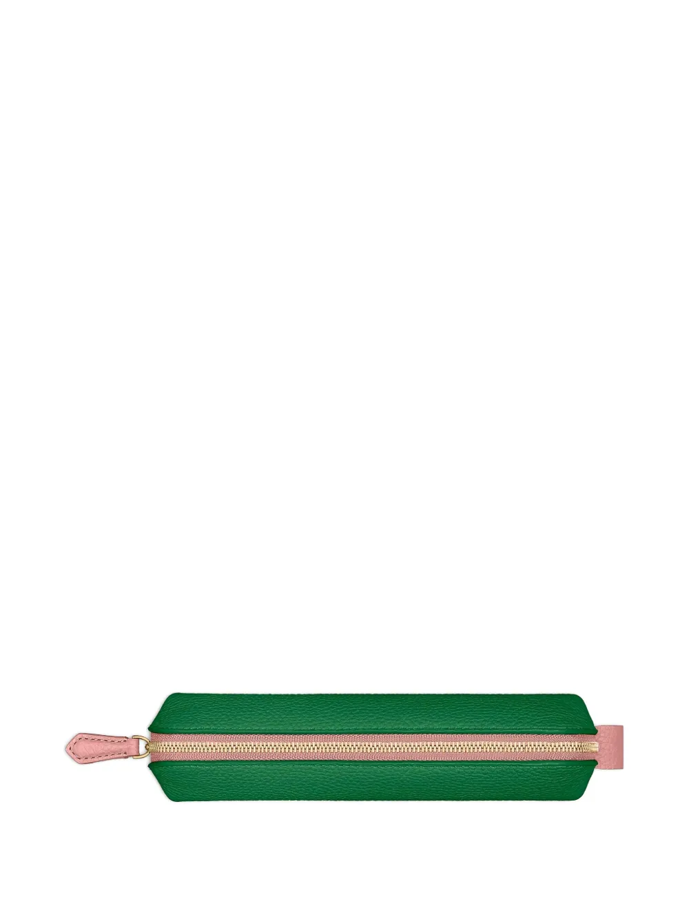 Maison De Sabre Rolled Zip Leather Pencil Case In Green