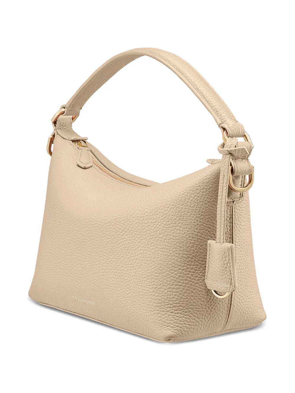 Maison De Sabre Leather Detachable Strap Tote Bag In Neutral