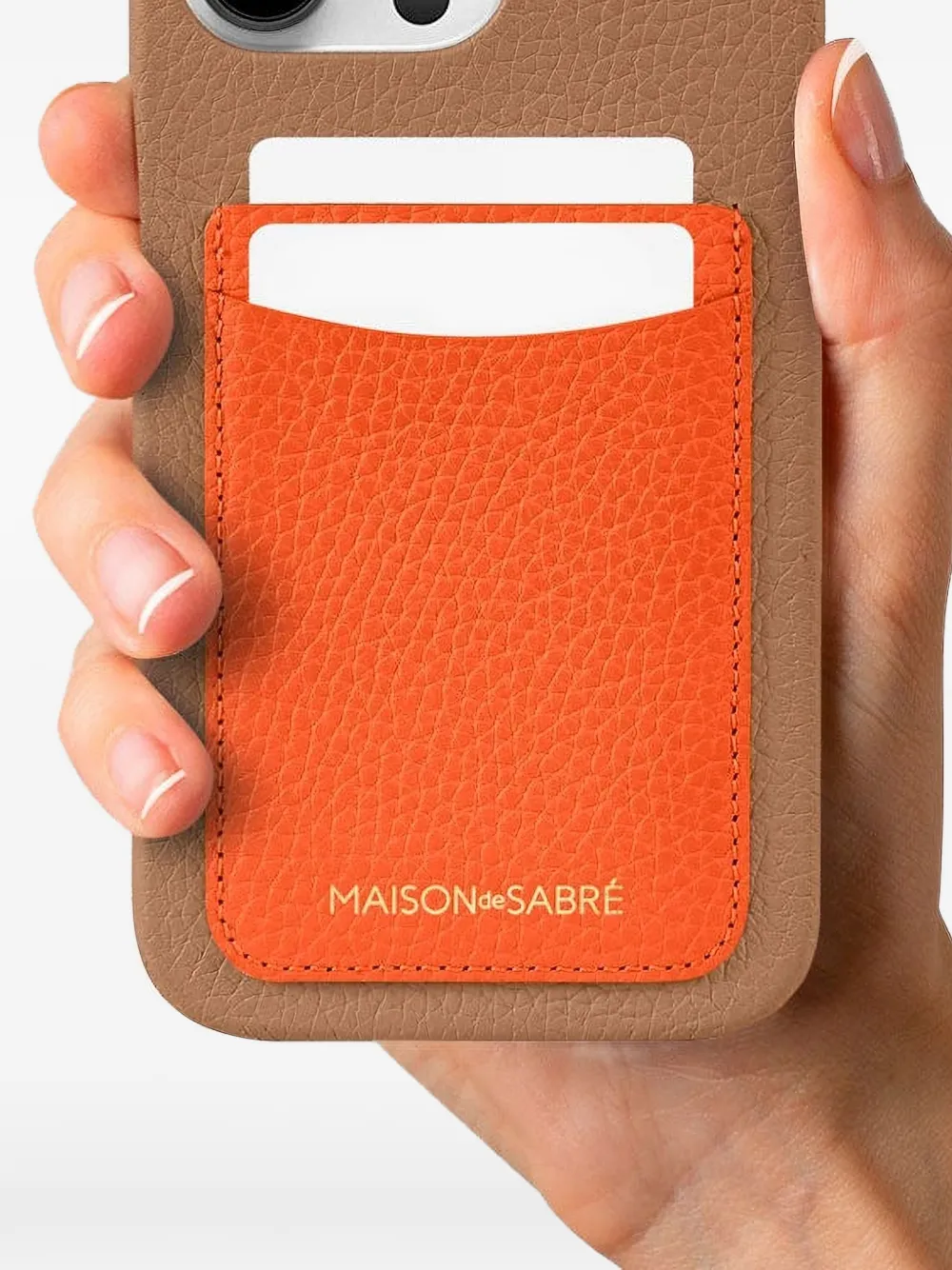 Maison De Sabre Card Slots Card Phone Case In Neutral