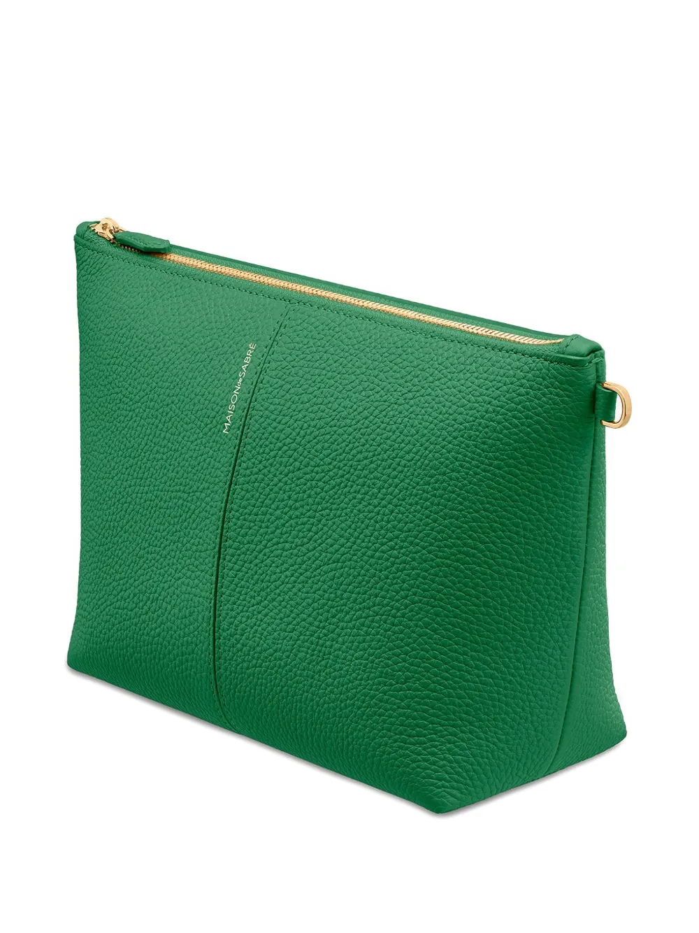 Maison De Sabre Leather D-ring Pouch In Green