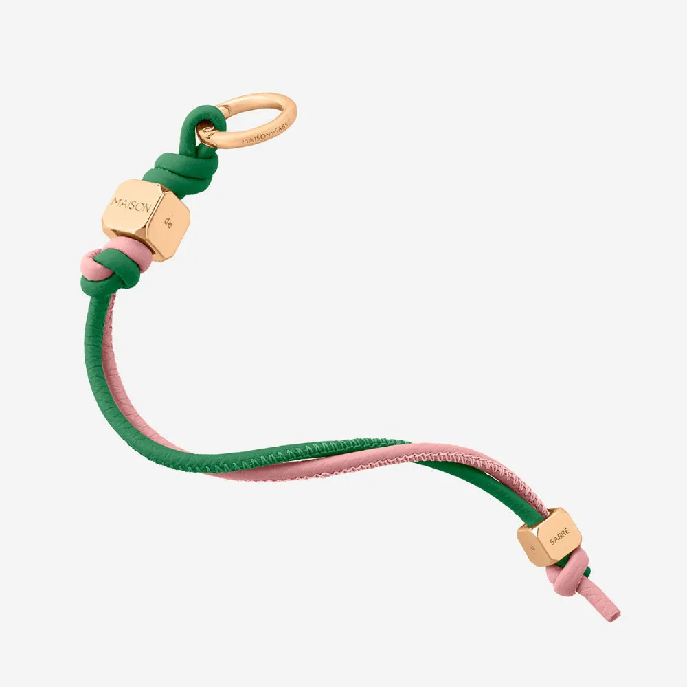 MAISON de SABRÉ Wristlet cuboidal hardware loeather charm | Men | Image 2