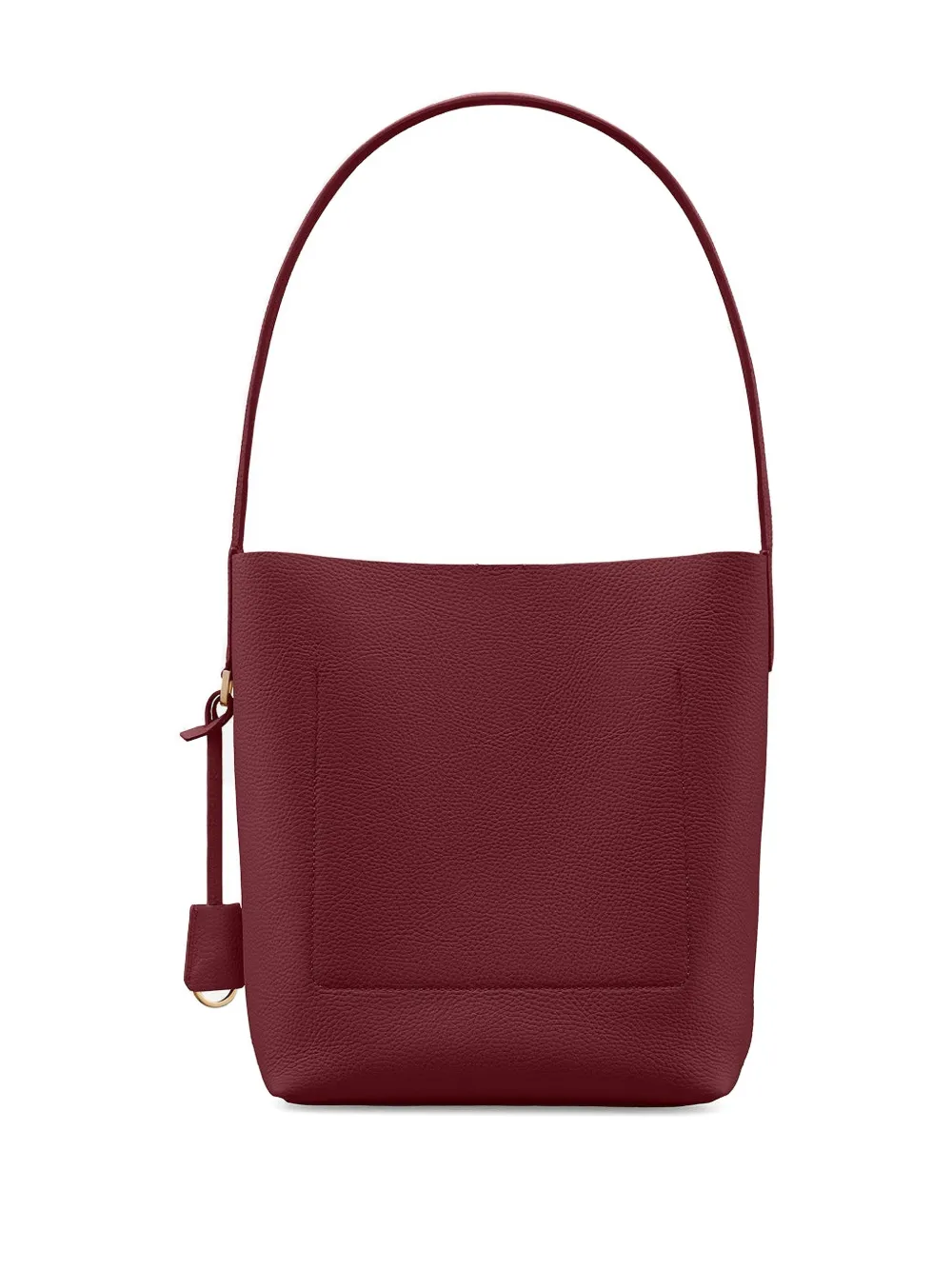 Maison De Sabre Leather Bucket Soft Tote In Burgundy