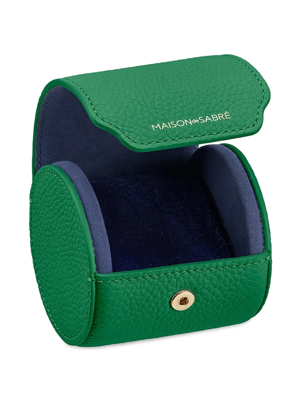 Maison De Sabre Leather Snap Button Watch Roll In Brown