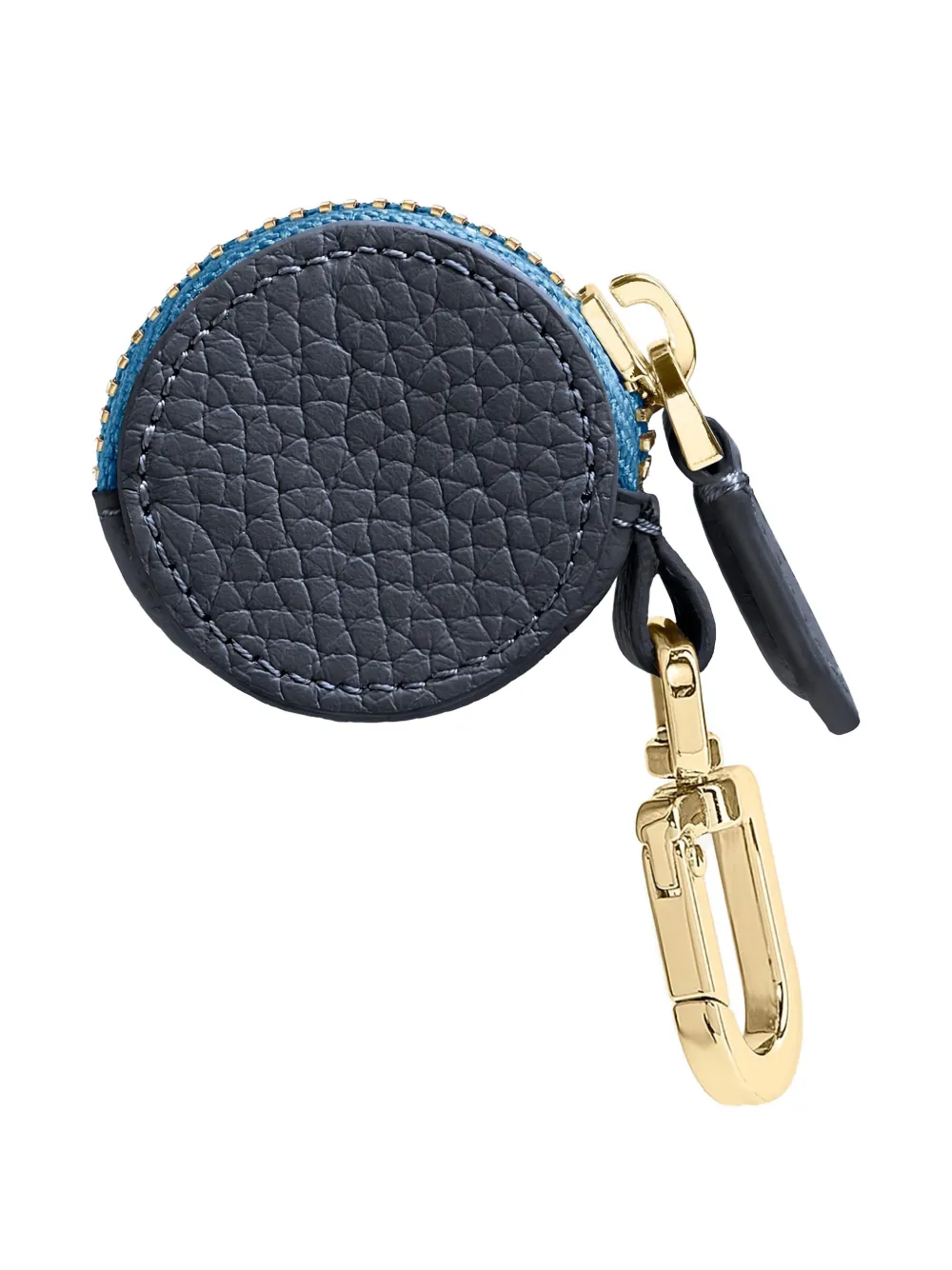 Maison De Sabre Embossed Leather Airtag Charm In Blue