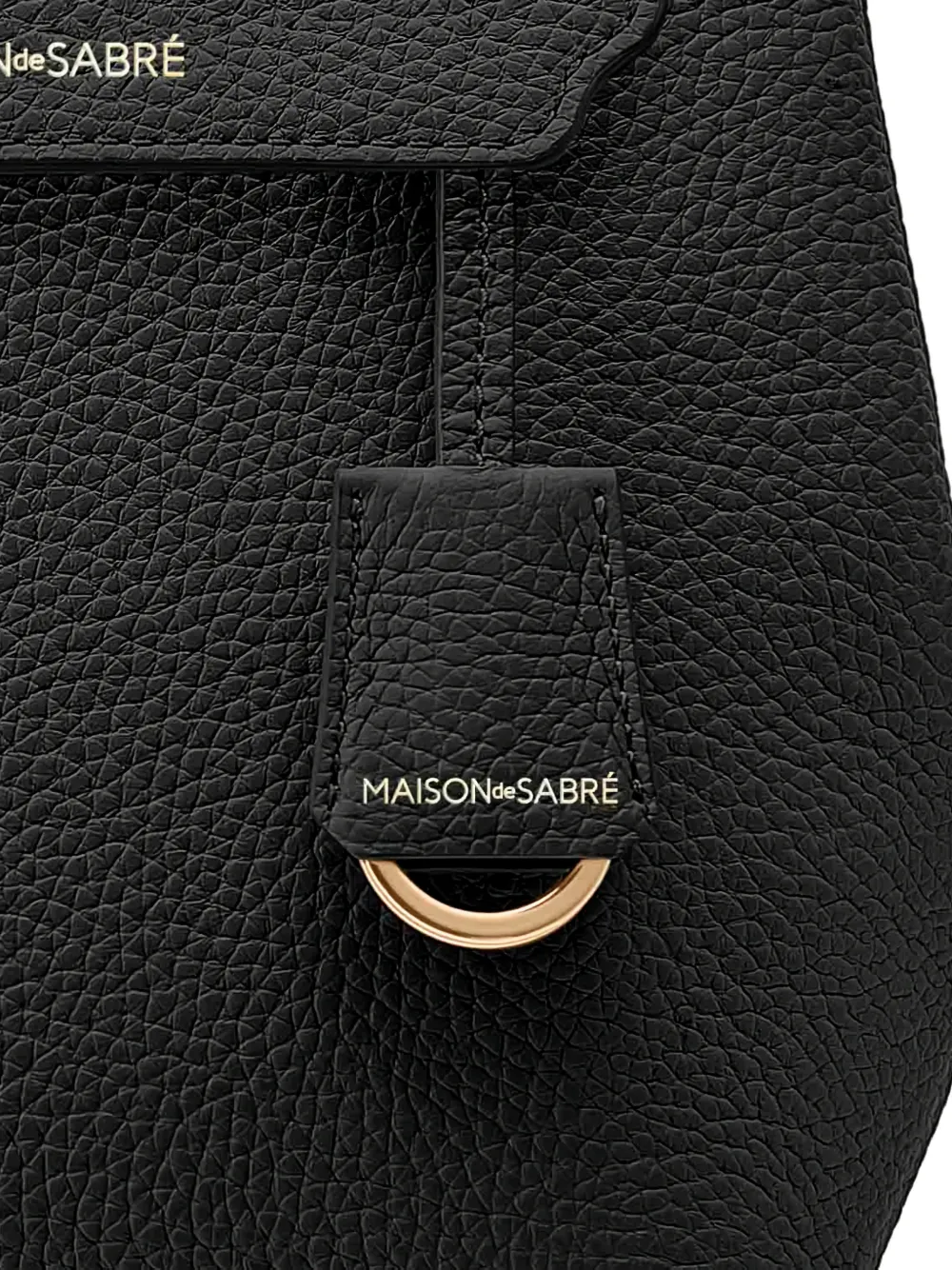 Maison De Sabre Mini Magnetic Closure Leather Backpack In Black