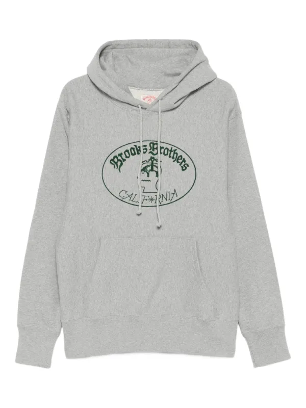 BRAIN DEAD パーカー Mサイズ グレー/バーガンディ Brain Dead x Glasswing Seattle Logohead Hoodie, Heather Grey