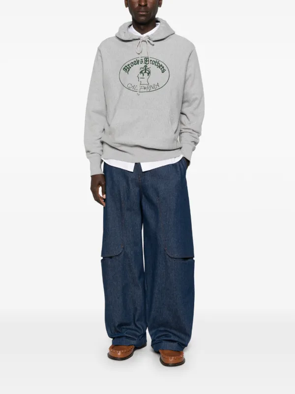 Brain Dead x Brooks Brothers ロゴ パーカー | グレー | FARFETCH JP