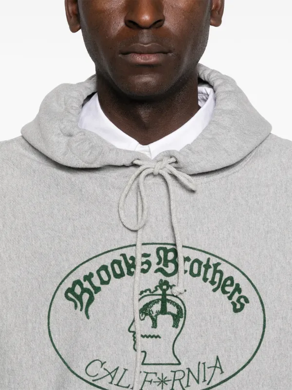 Brain Dead x Brooks Brothers ロゴ パーカー | グレー | FARFETCH JP