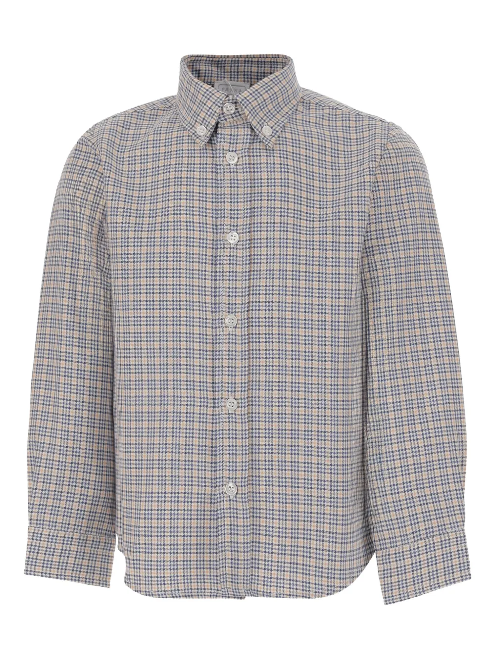 Nicoletta Fanna button-down check shirt - Neutrals