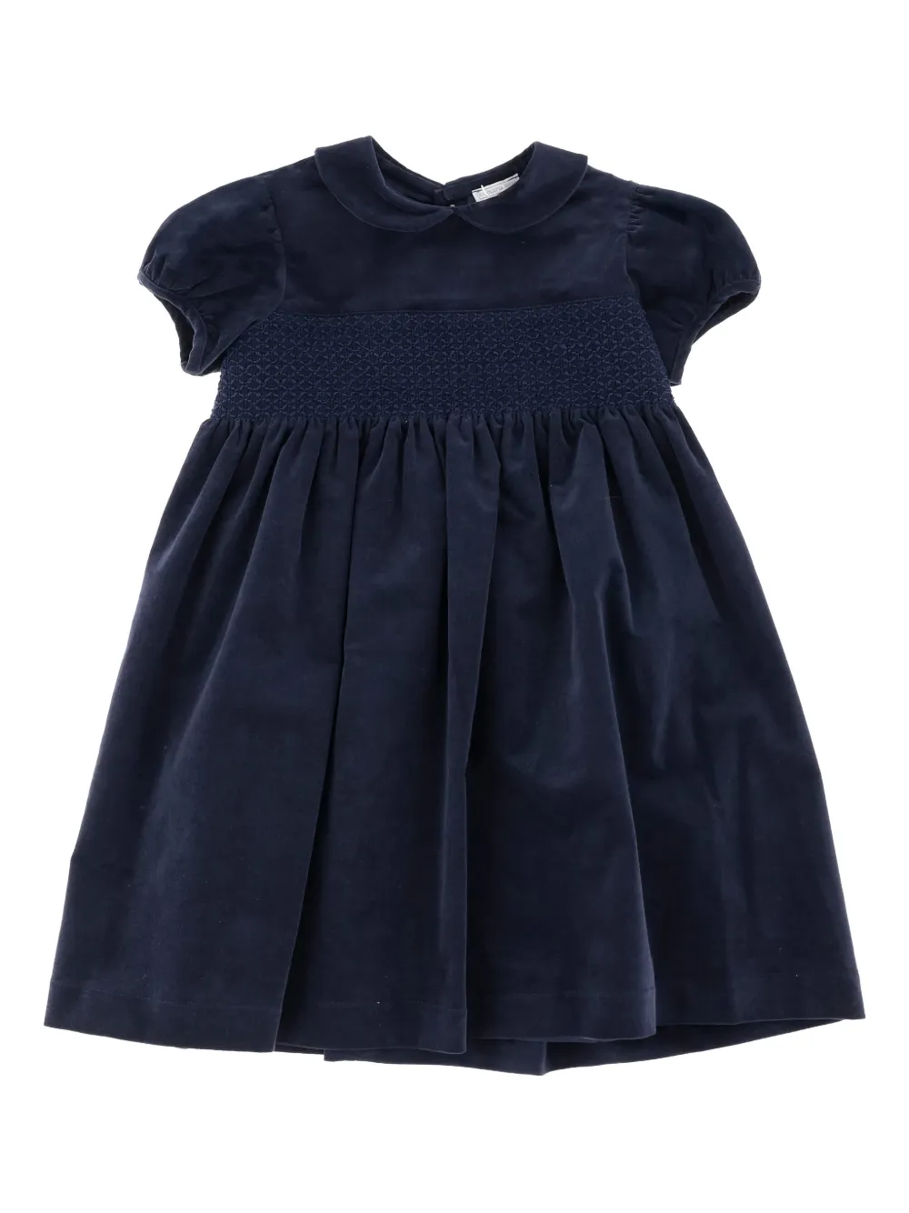 Nicoletta Fanna robe froncée à col claudine - Bleu Nicoletta Fanna robe froncée à col claudine - Bleu