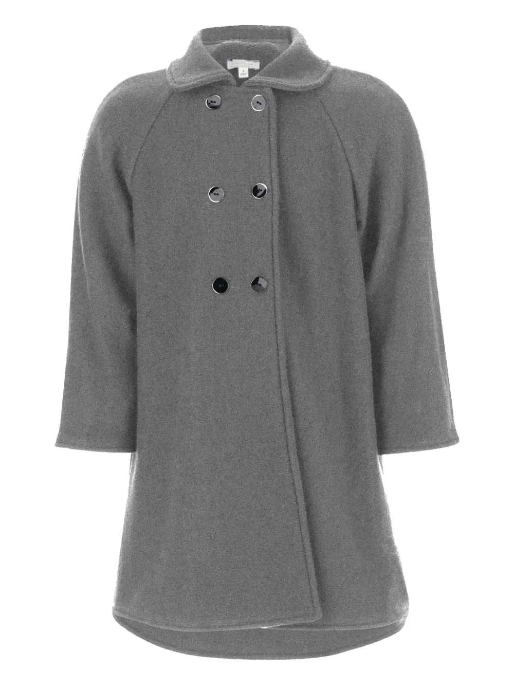 Nicoletta Fanna Doppelreihiger Mantel mit Bubikragen - Grau