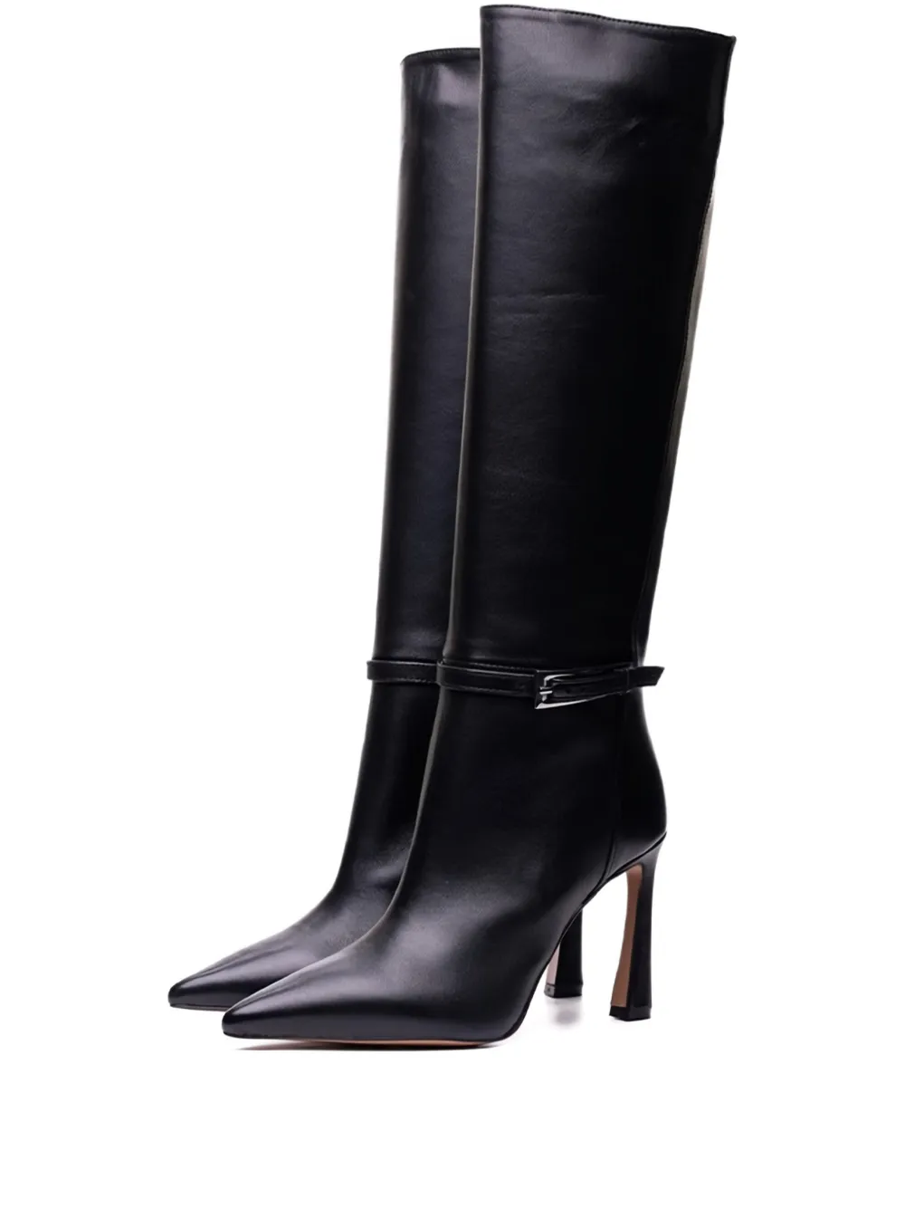 Poche Paris buckle pointed-toe boots | Black | Image 1
