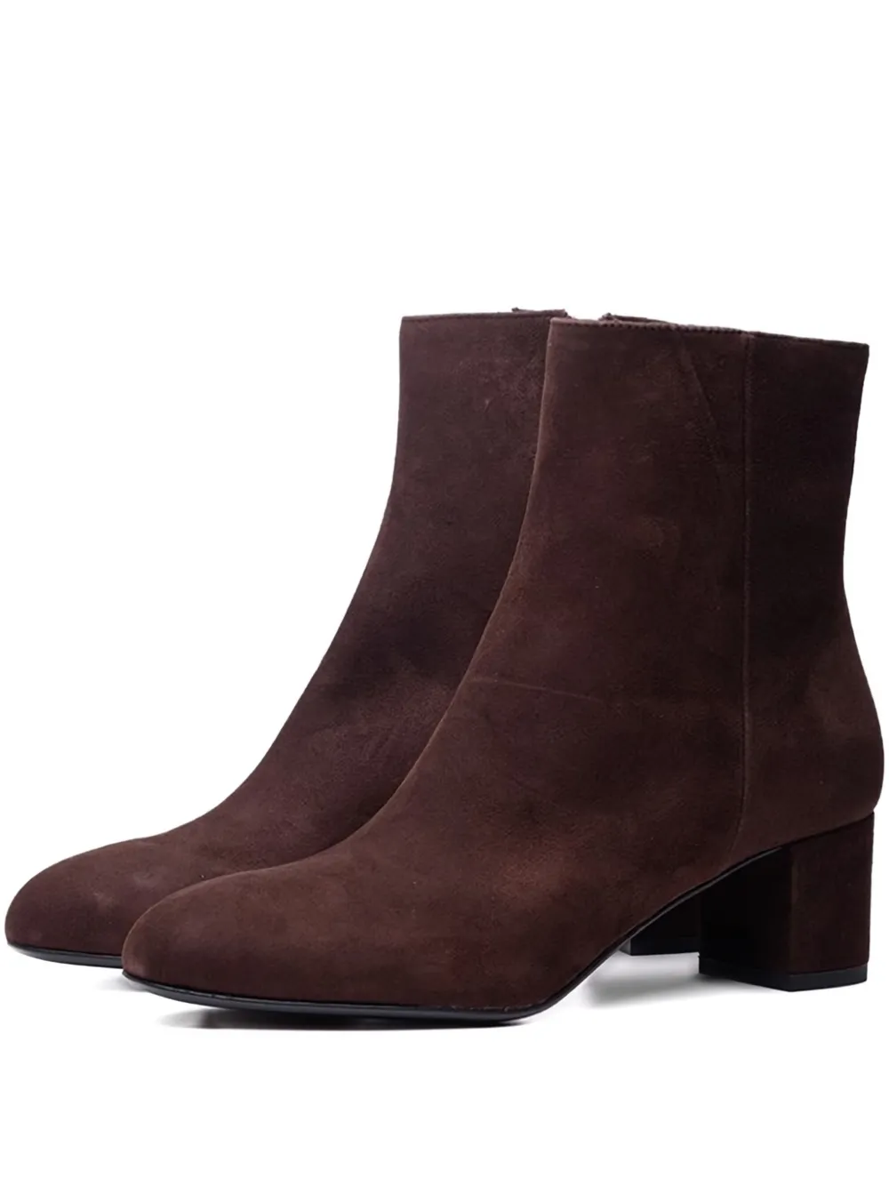 Poche Paris Block-heel Ankle Boots In Brown