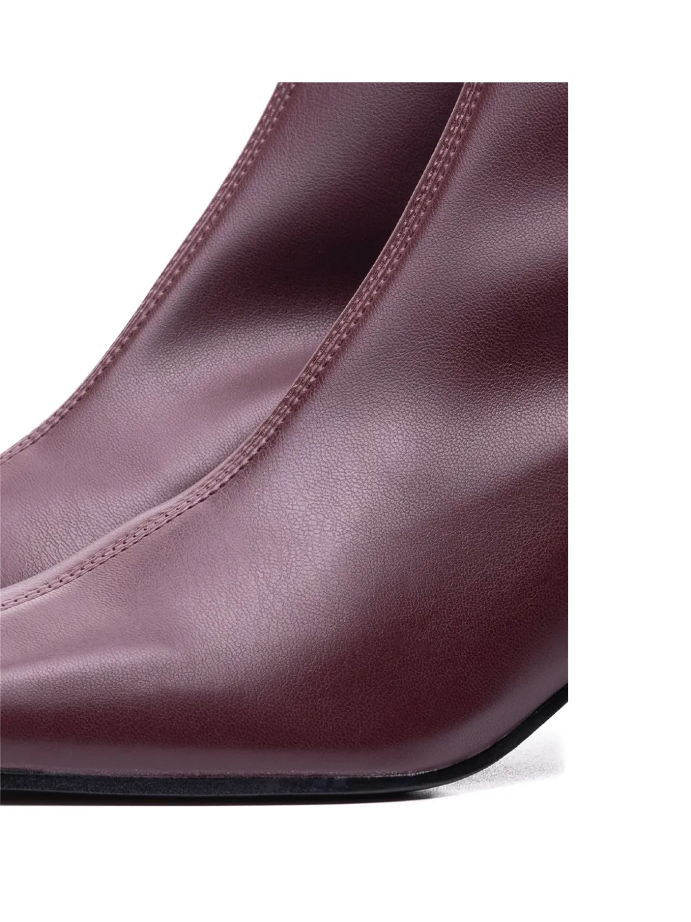 Poche Paris Square-toe Ankle Boots In Red