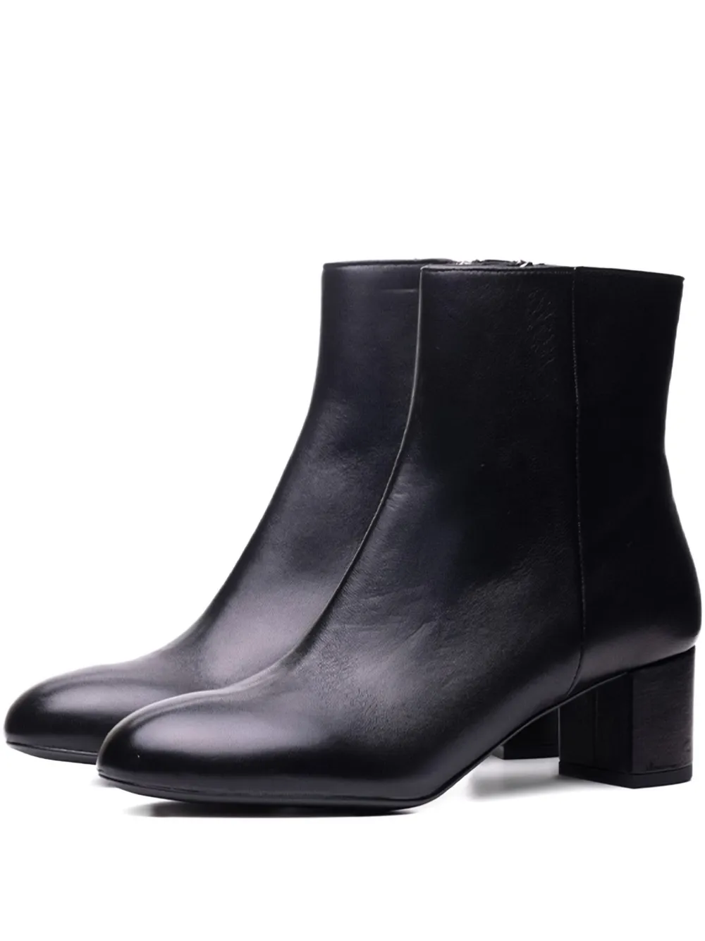 Poche Paris Block-heel Ankle Boots In Black