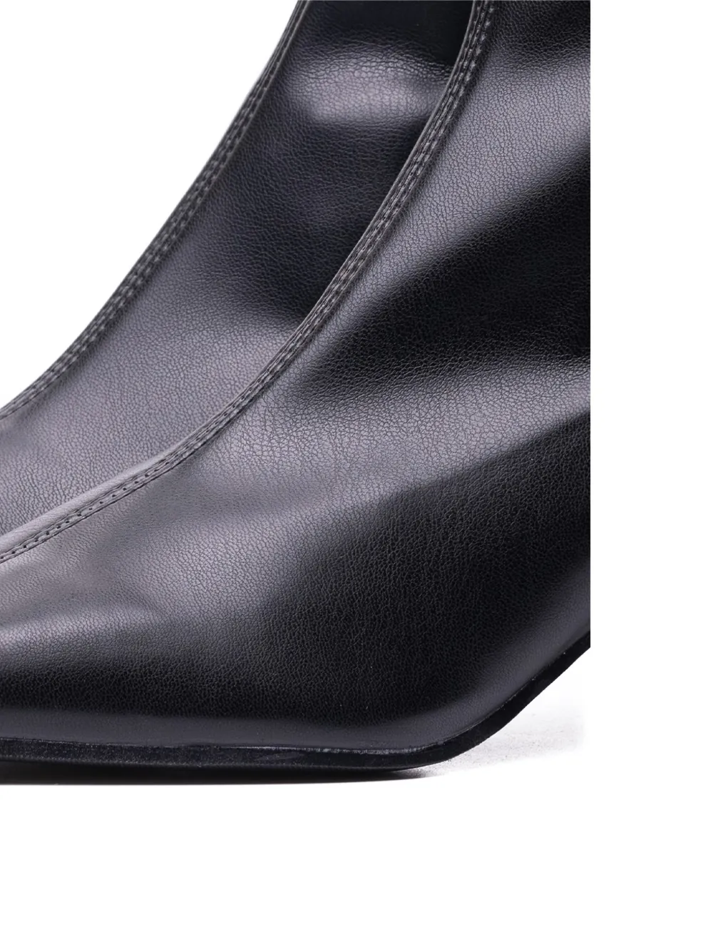 Poche Paris Square-toe Ankle Boots In Black