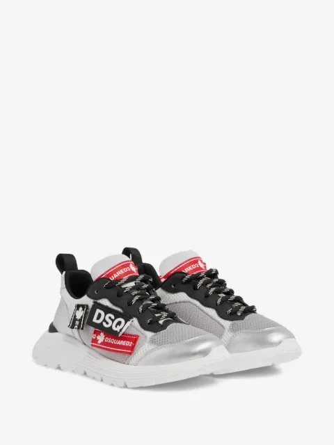 DSQUARED2 KIDS logo-patch lace-up sneakers