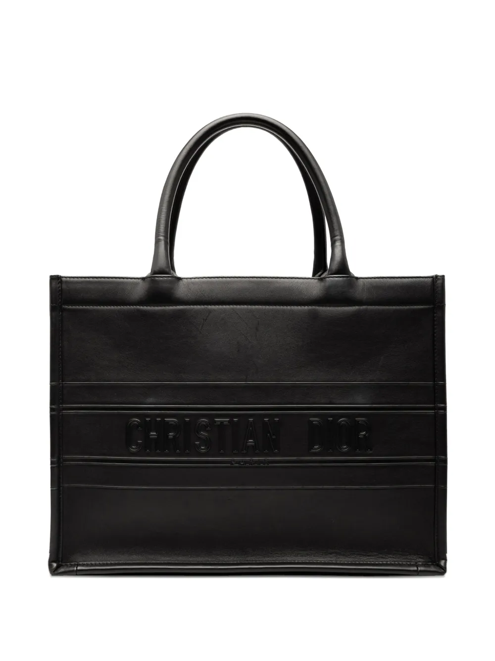 Christian Dior Pre-Owned 2021 Medium Embossed Leather Book tote bag | noir | Image 1