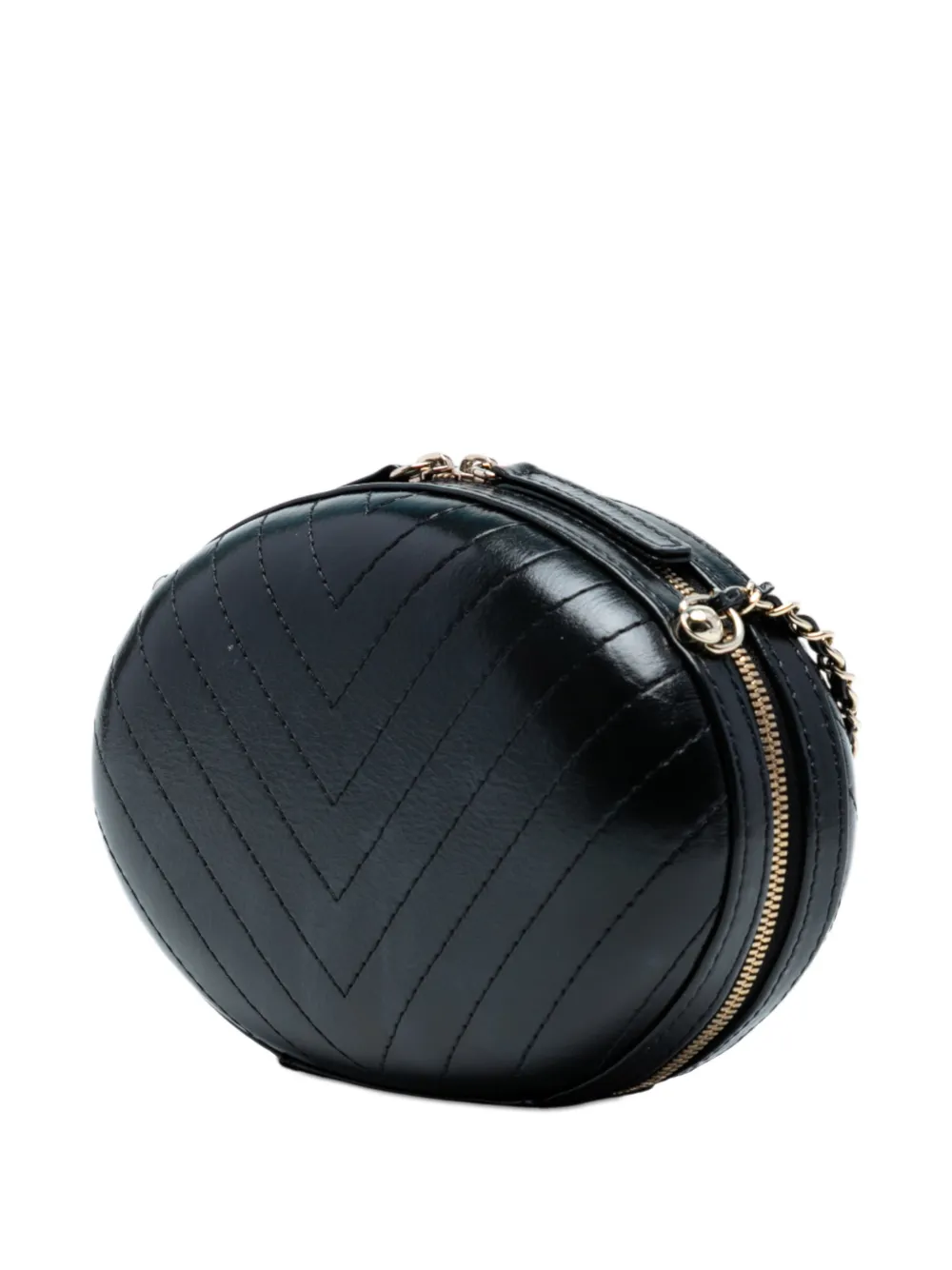 2019 Chevron Stitched Calfskin La Pausa Evening Bag Crossbody Bag