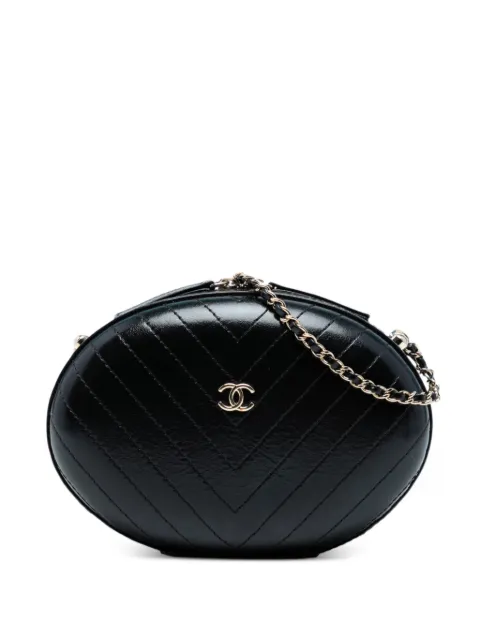 CHANEL Pre-Owned 2019 La Pausa Evening Bag Umhängetasche aus Kalbsleder mit Zickzack-Steppung