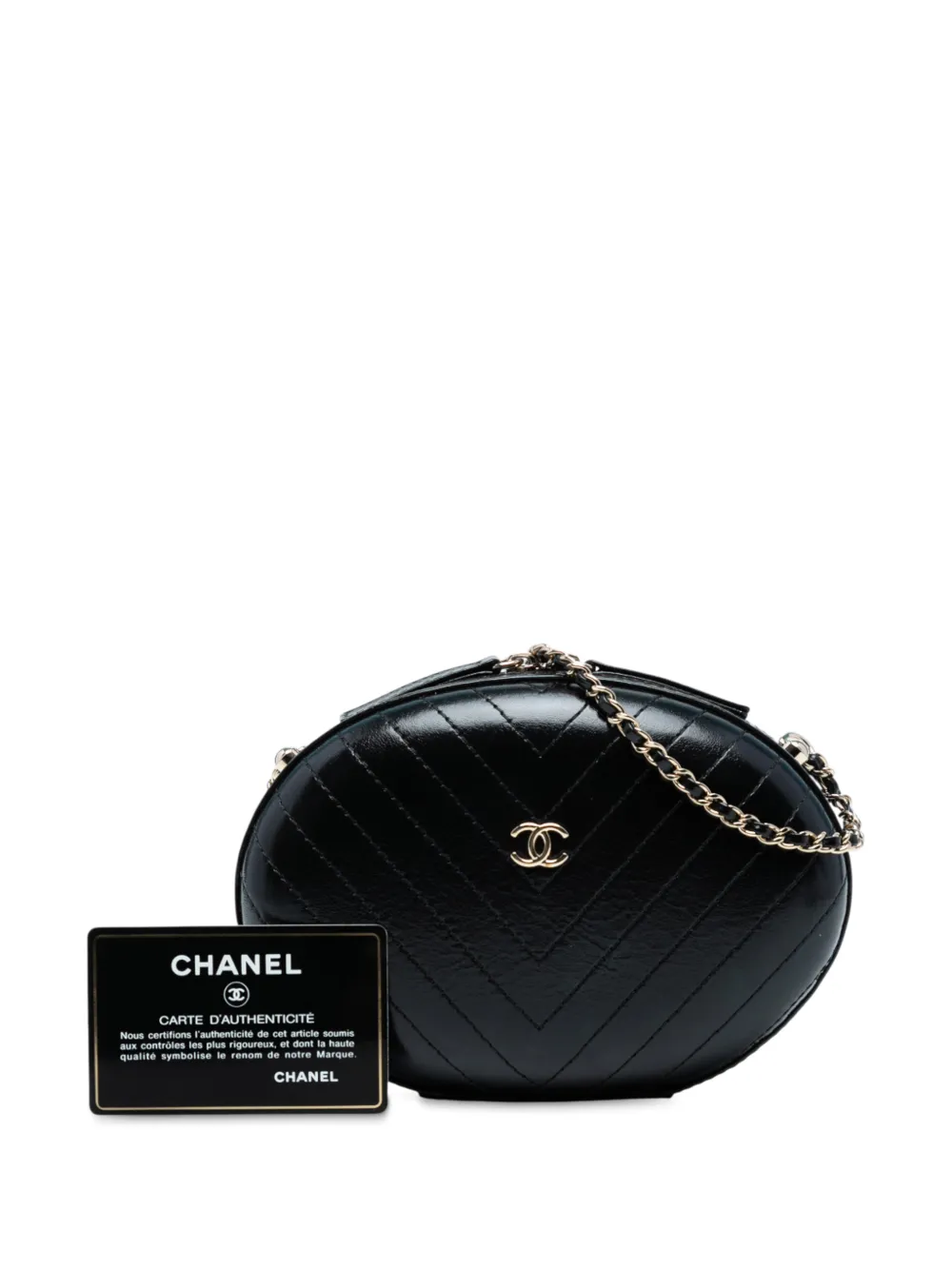 2019 Chevron Stitched Calfskin La Pausa Evening Bag Crossbody Bag
