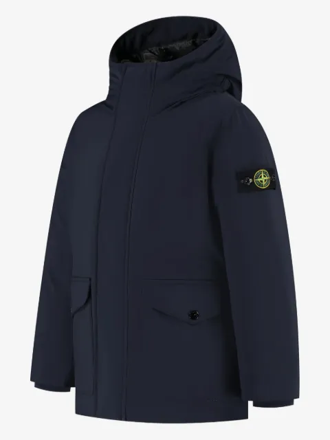 Stone Island Junior flap-pocket hooded coat
